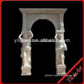marble door frame ,stone door surround,carved door with statue (YL-M003)